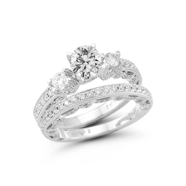 The Single Row Three Stone Engagement Ring