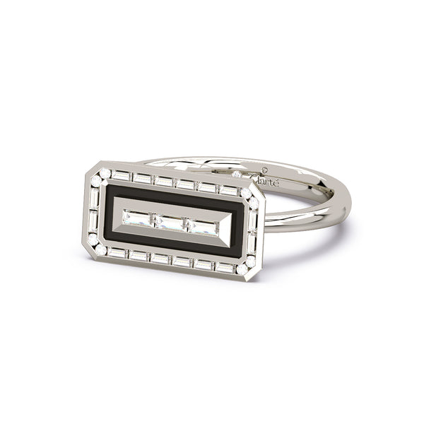 Black Tie Emerald Cut Ring