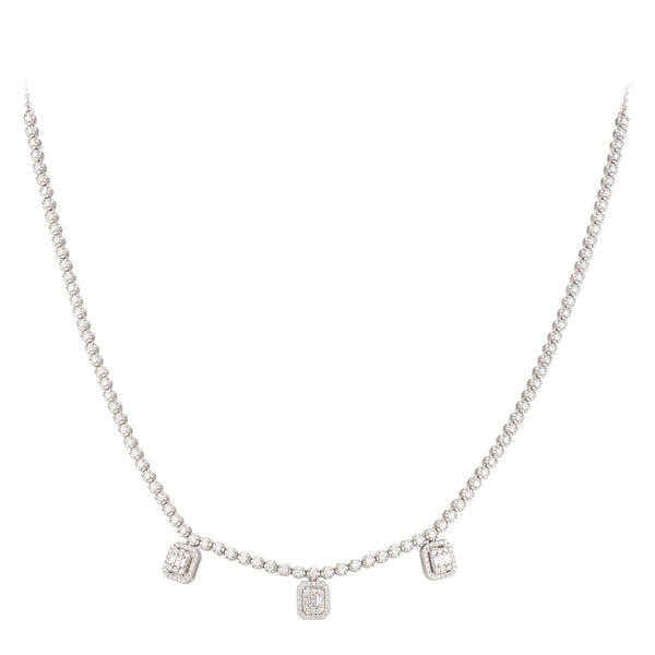 The 3 Motif Diamond Necklace-  $1000 OFF!