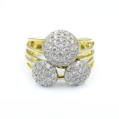 Diamond Trio Cluster Ring