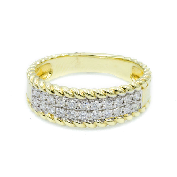 Pave Diamond Rope Ring