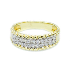 Pave Diamond Rope Ring