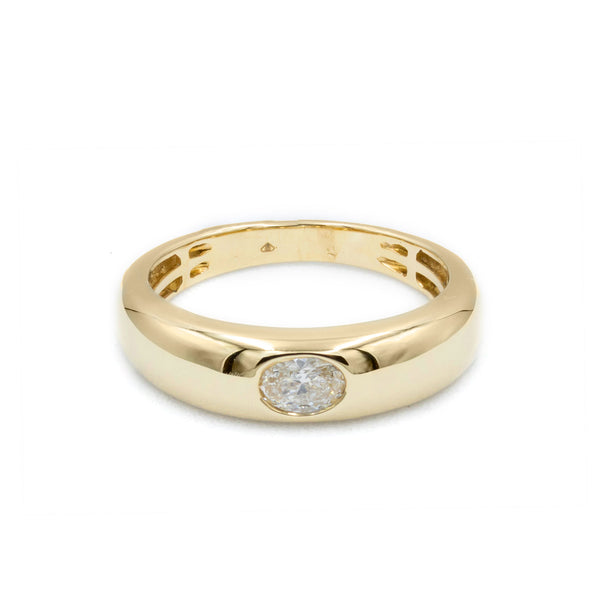 The Curved Oval Bezel Ring