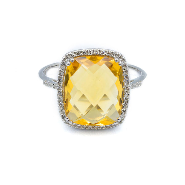 The Citrine Halo Ring