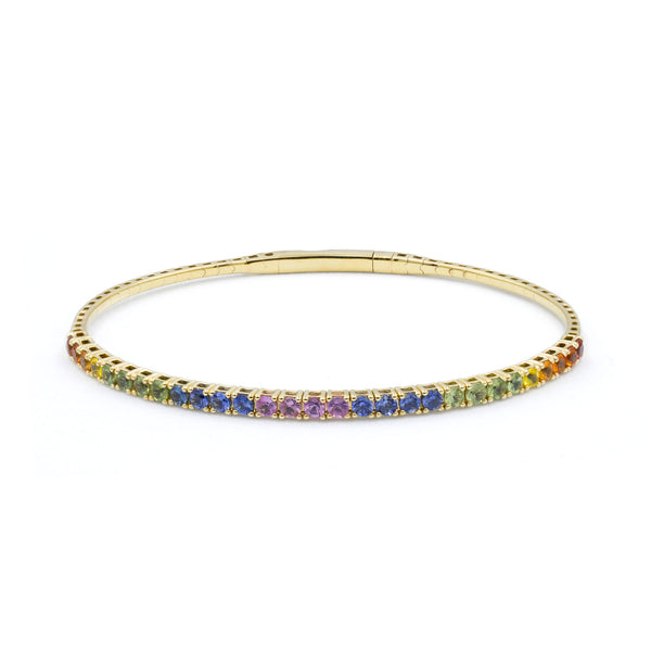 The Rainbow Sapphire Flex Bangle