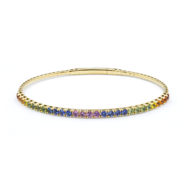 The Rainbow Sapphire Flex Bangle