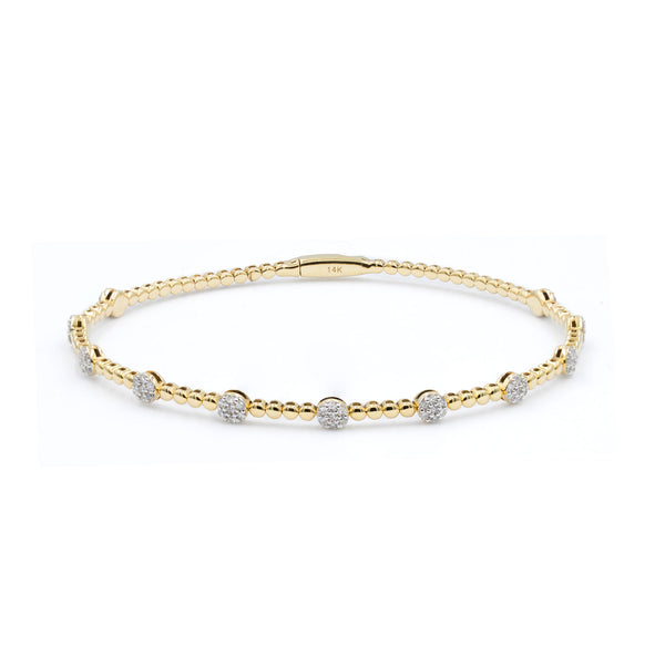 Harmony Beaded Diamond Bangle