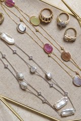 Sapphire Slice Long Necklace