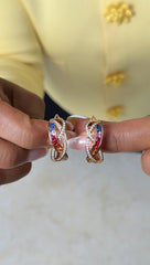 The Rainbow Sapphire and Diamond Earrings
