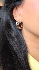 The Rainbow Sapphire and Diamond Earrings