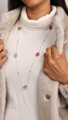 Sapphire Slice Long Necklace