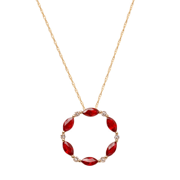 Circle Ruby Necklace- 50% OFF!