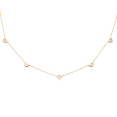 Kite Shaped Rose Cut Diamond Necklace