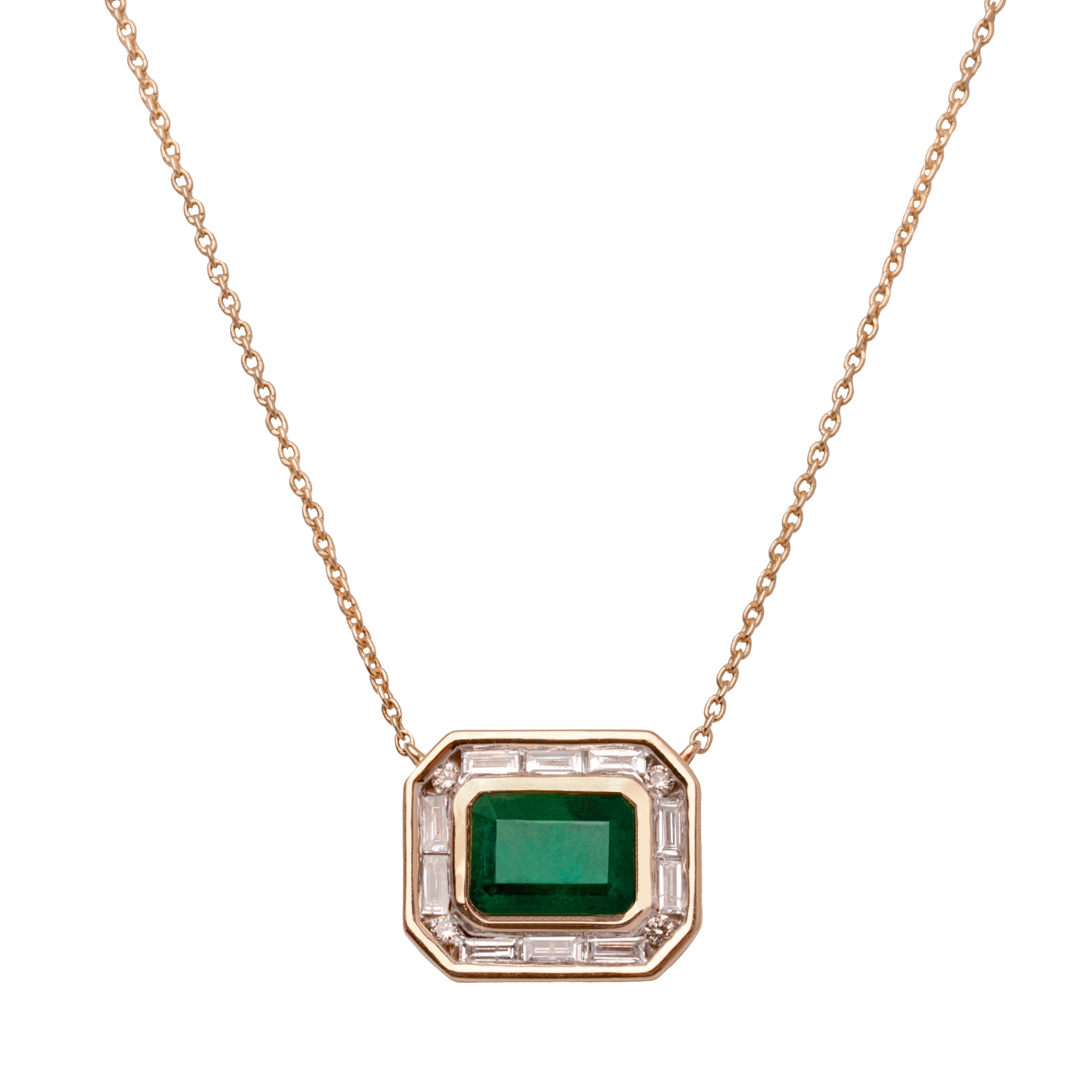 The Emerald Baguette Necklace- 50% OFF!