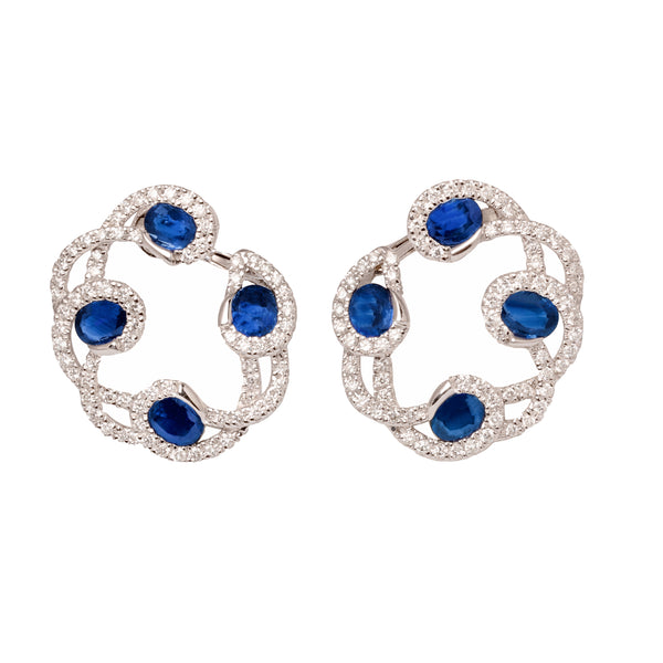 Sapphire and Diamond Wrap Earrings-50% OFF