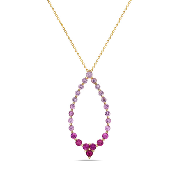 Ombré Pink Sapphire Necklace