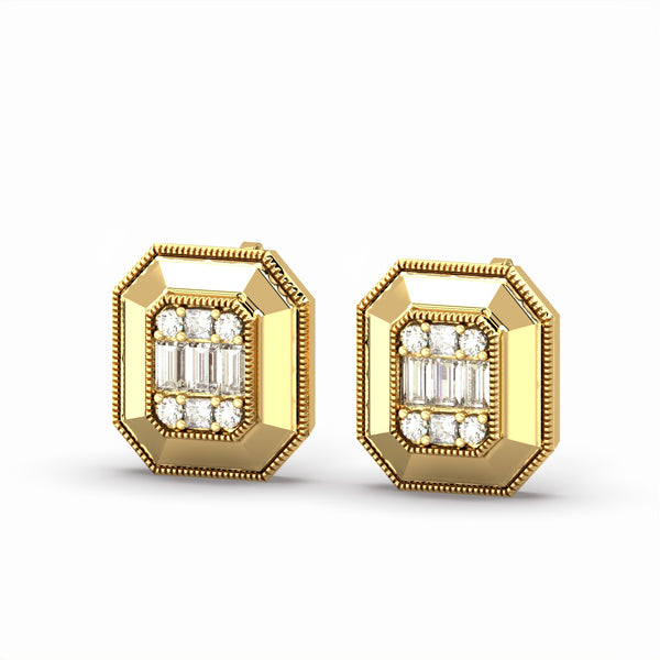 Gatsby Emerald Cut Studs
