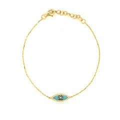 The Enamel and Diamond Evil Eye Bracelet- 50% OFF!