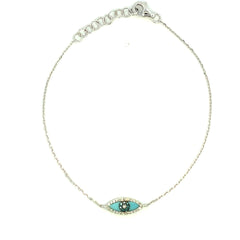 The Enamel and Diamond Evil Eye Bracelet- 50% OFF!