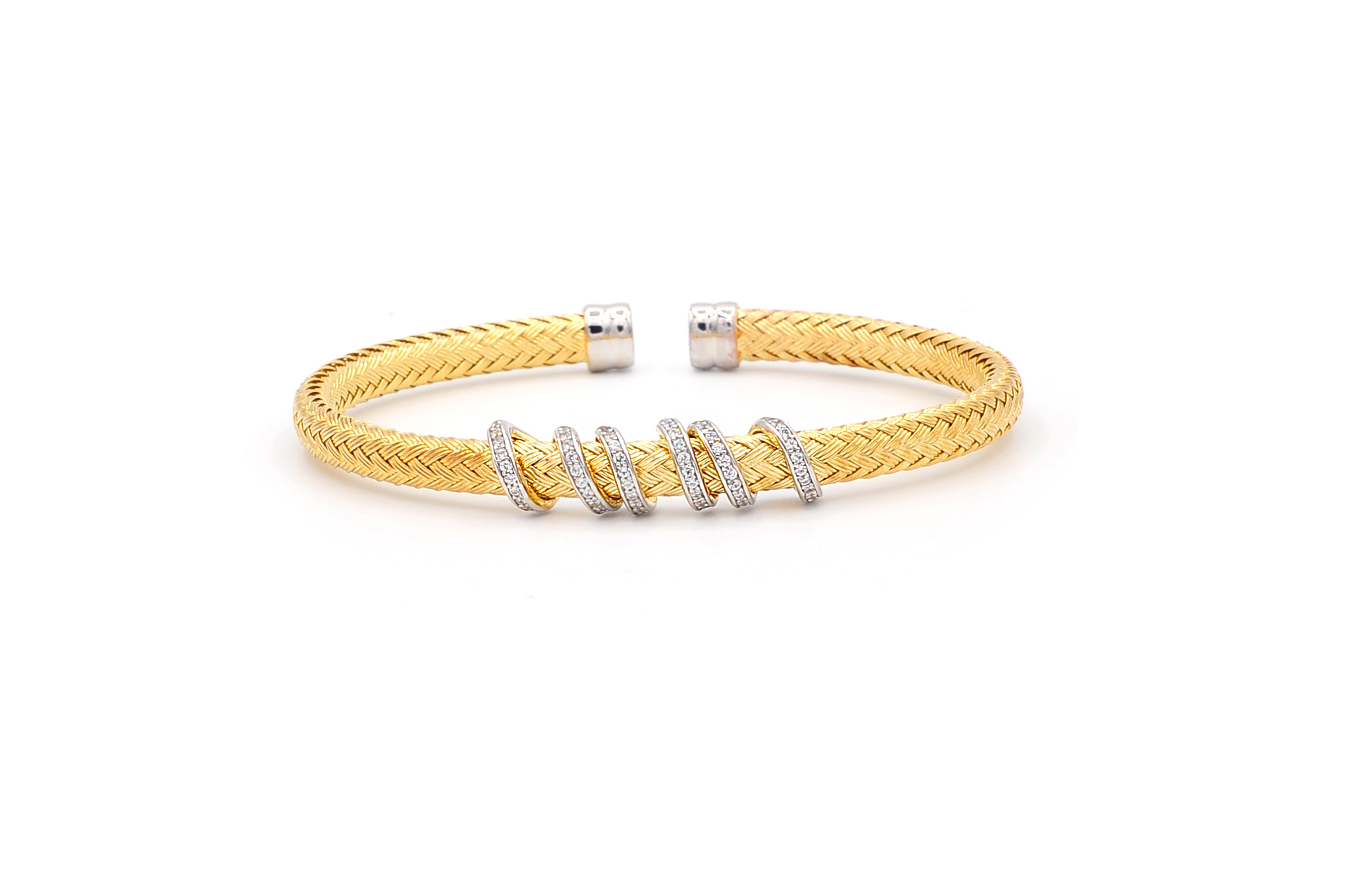 Wrapped in Mesh Gold Plated Bangle--50% OFF