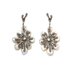 Diamond Pearl Tree Earrings-30% OFF