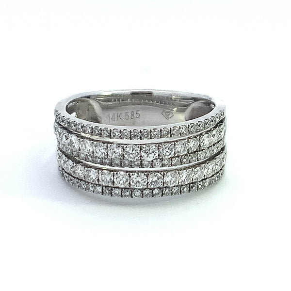 5 Rows of Diamonds Ring