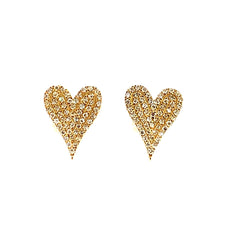 The Pave Heart Studs-70% OFF!