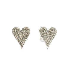 The Pave Heart Studs-70% OFF!