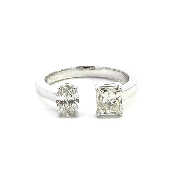 The White Gold Twin Ring- 45% OFF!