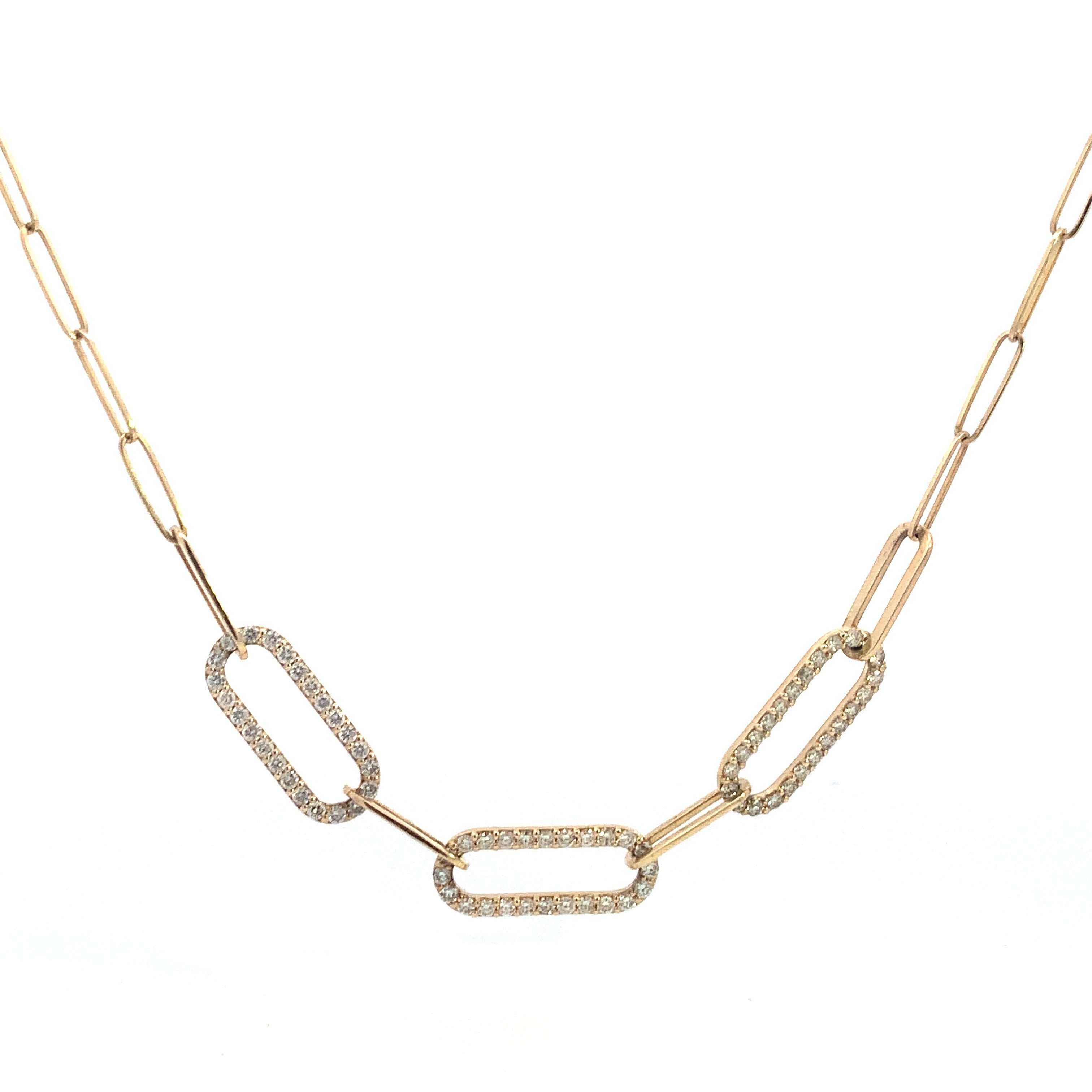 ALESSIA LARGE PAPERCLIP CHAIN NECKLACE - 18K YELLOW GOLD – lkleinjewelry