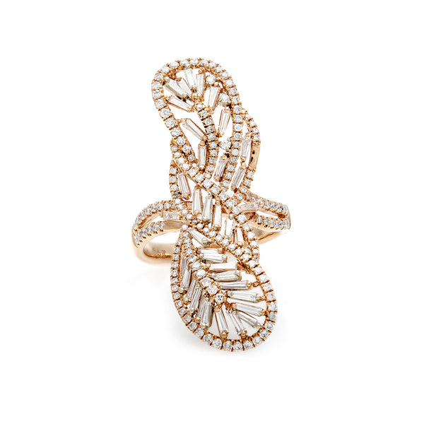 Paisley Diamond Baguettes Ring-50% OFF!