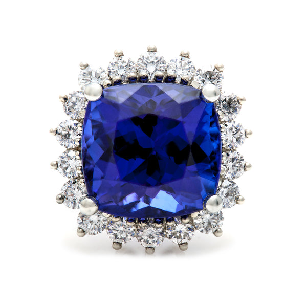 Tanzanite and Diamond Cocktail Ring