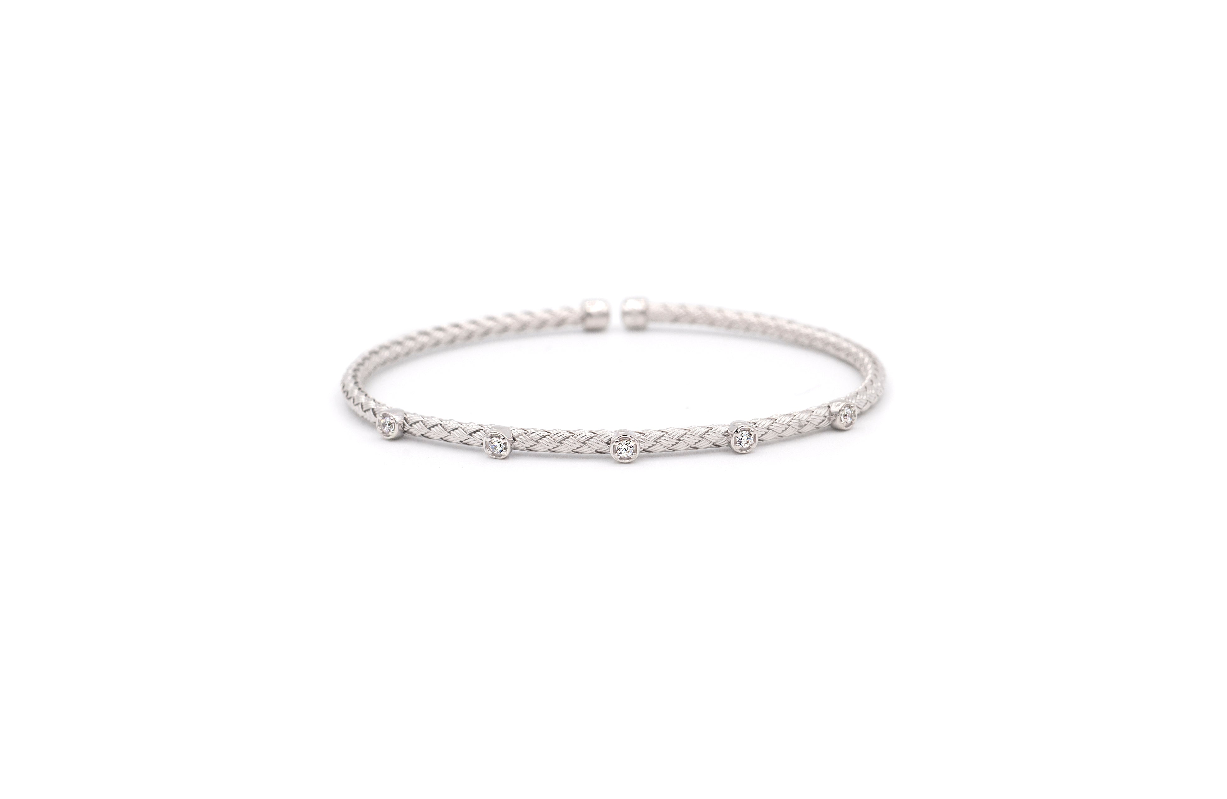 Mezza Bangle Bezel Narrow Mesh Bangle