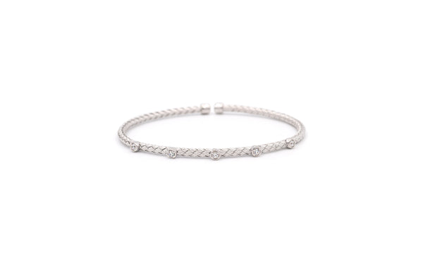 Bezel Narrow Mesh Bangle