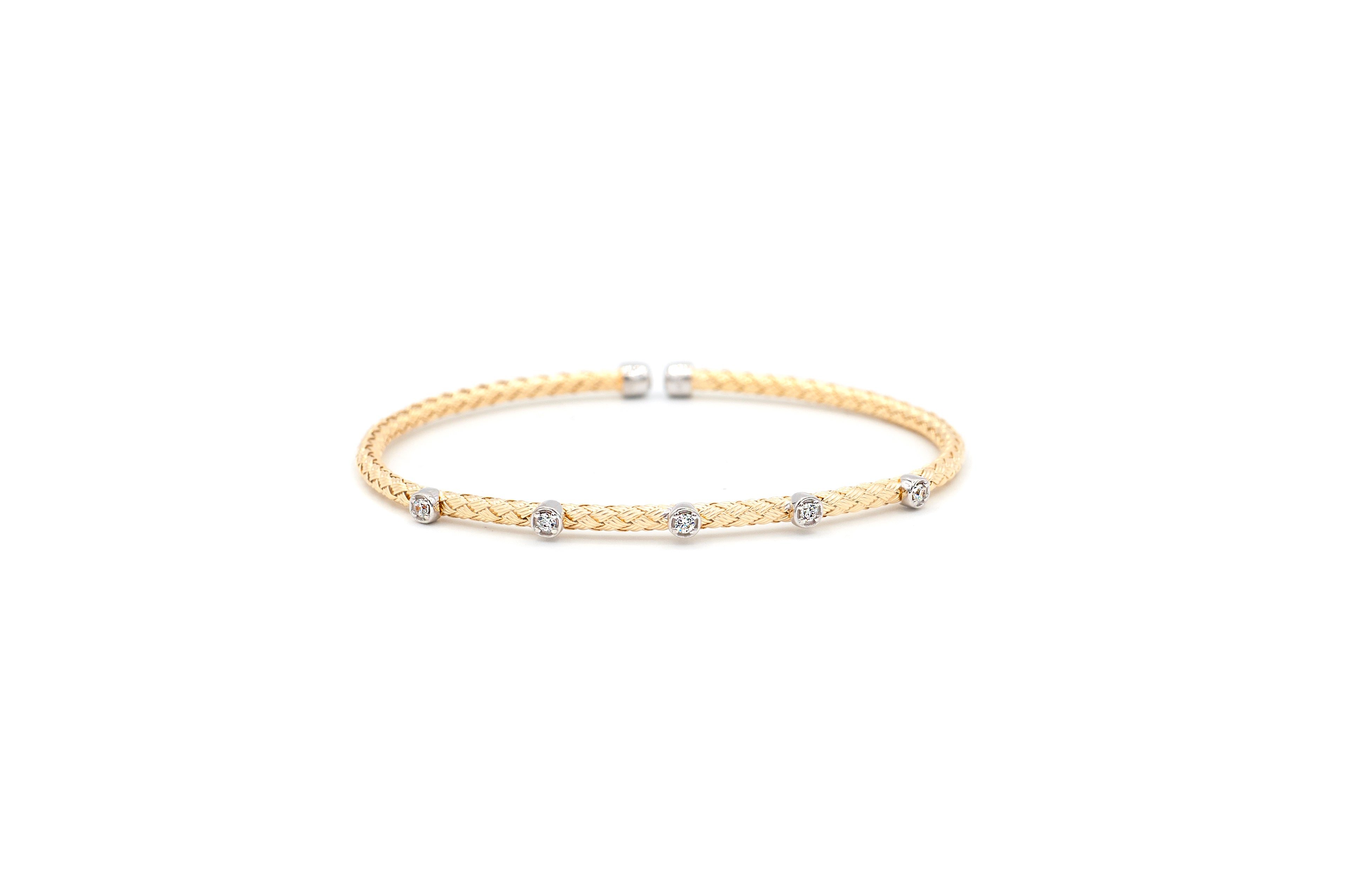 Mezza Bangle Bezel Narrow Mesh Bangle