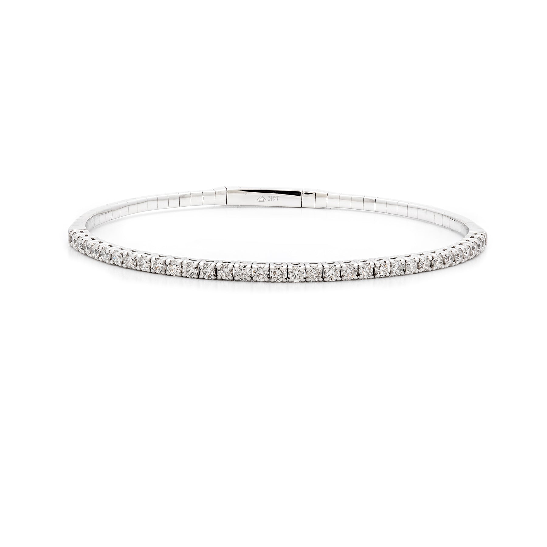 14k Gold & Diamond Flexible Bangle – Sabrina Design