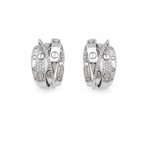 Intertwined Diamond Earrings- 35% OFF!