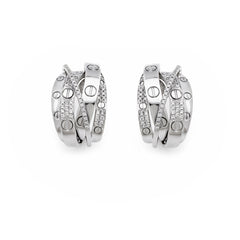 Intertwined Diamond Earrings