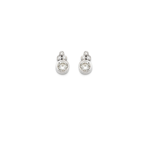 Intricate Bezel Set Diamond Earrings- 50% OFF!