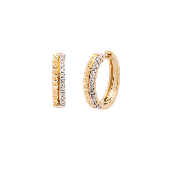 Biker Chic Pave Hoops