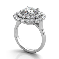 Statement Double Halo Engagement Ring