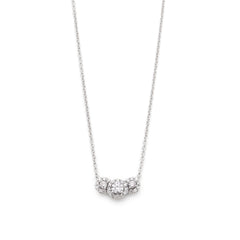 3 Stone Halo Necklace- 60% OFF!