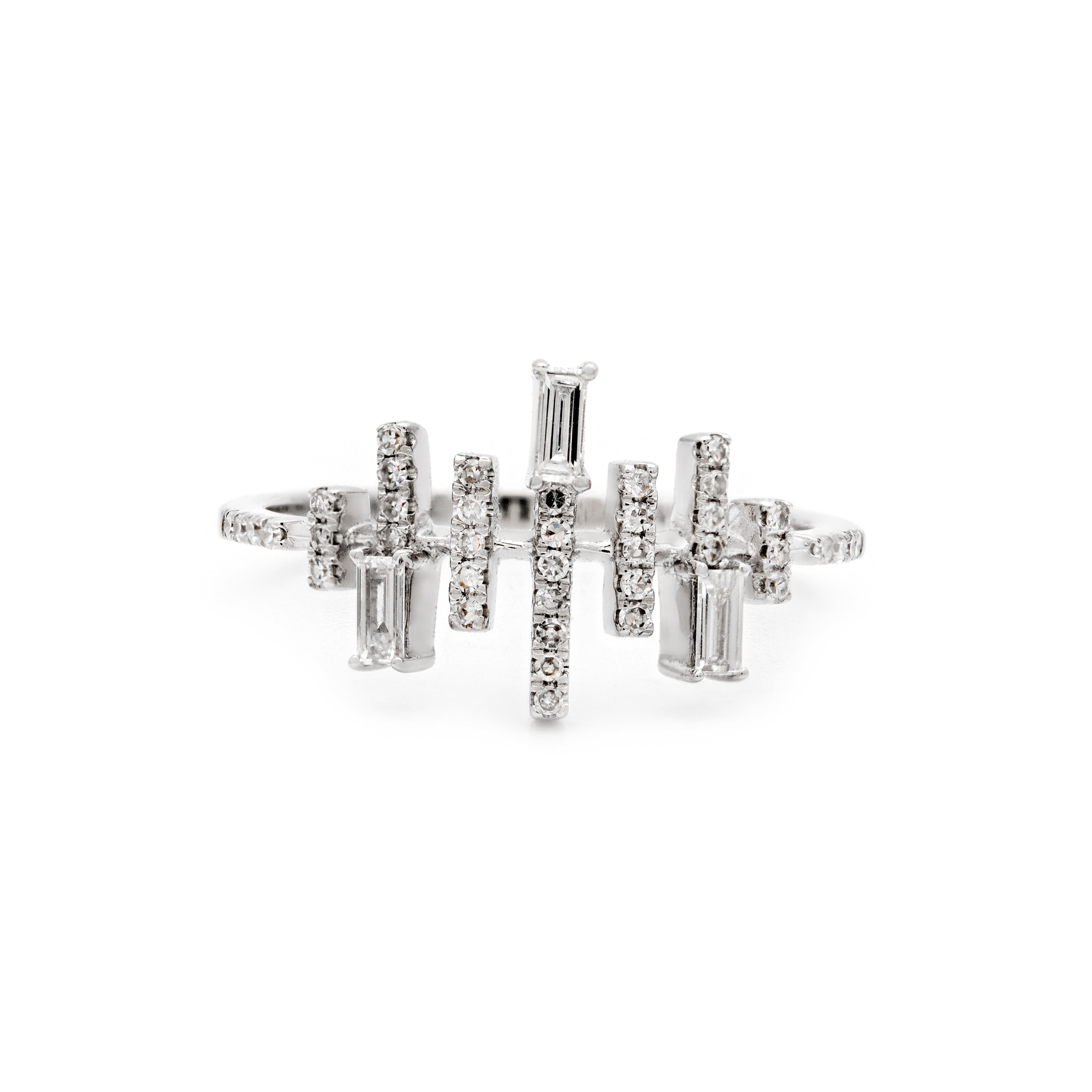 Rows of Pave Diamonds-50% OFF!