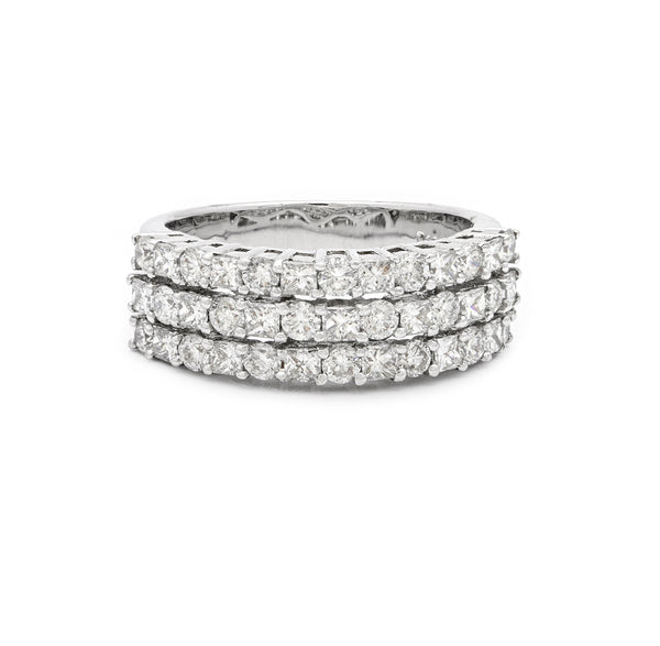 Three Row Diamond Ring- 20% OFF!